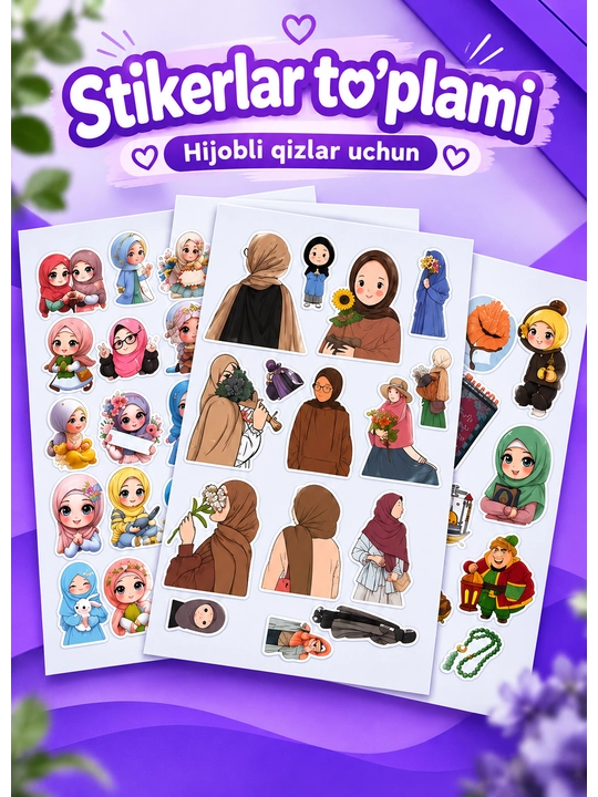 Hijobli qizlar stikerlari - 
