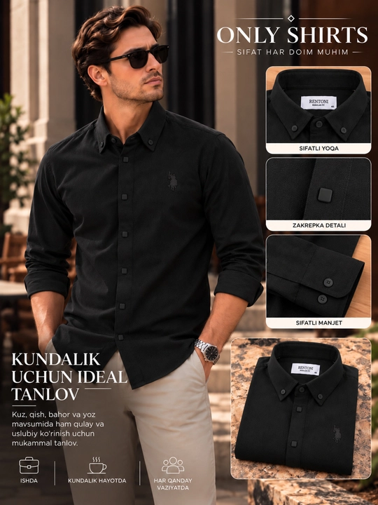 ONLY SHIRTS Erkaklar ko‘ylagi, kuzgi ko'ylaklar - 