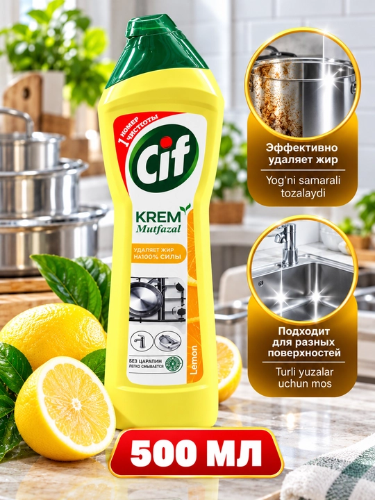 Cif krem tozalash vositasi, 500 ml - 