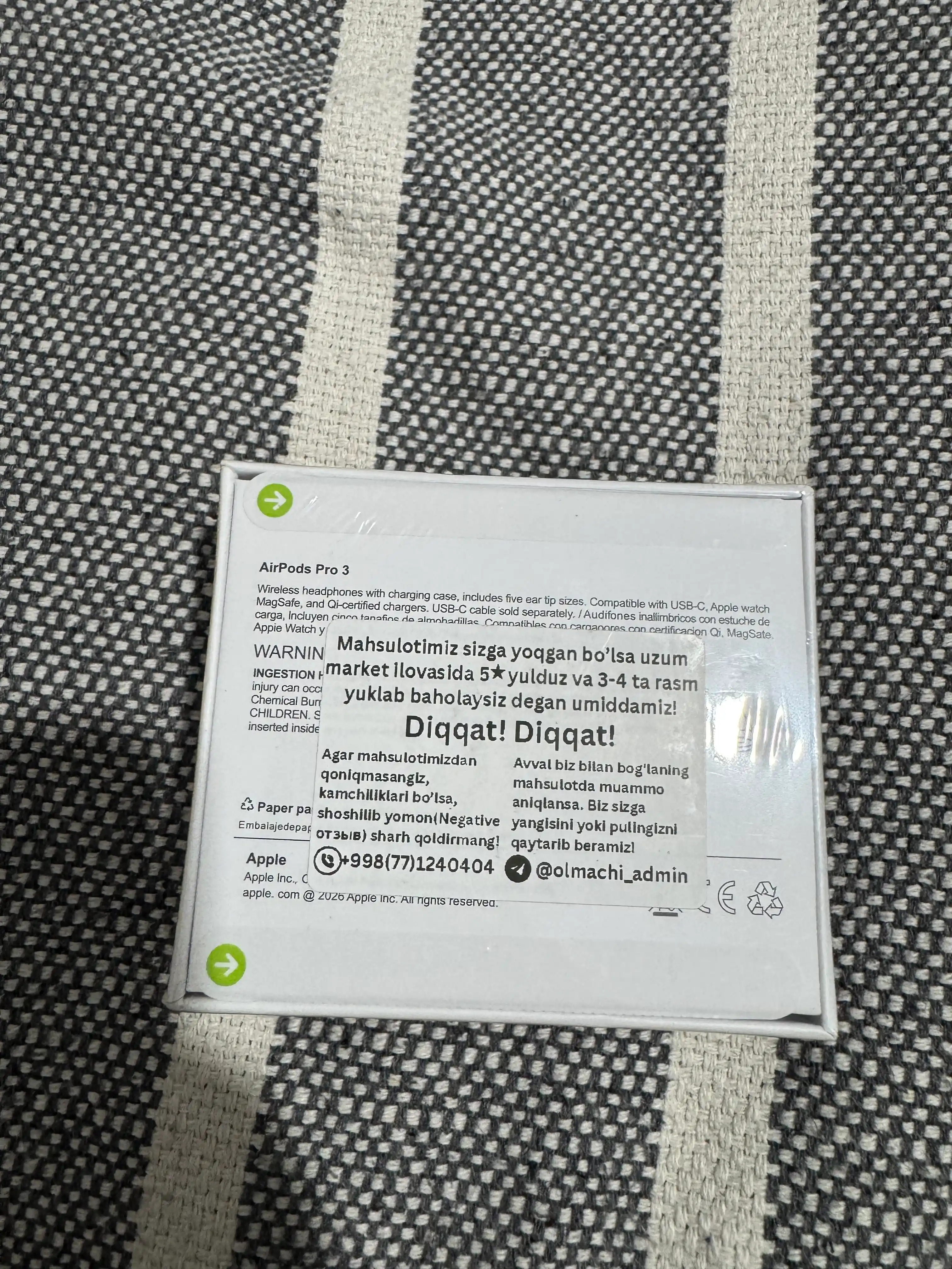 Simsiz quloqchinlar Pods Pro 3 ANC Premium, iPhone va Android uchun naushnik (+1ta sovg‘a)