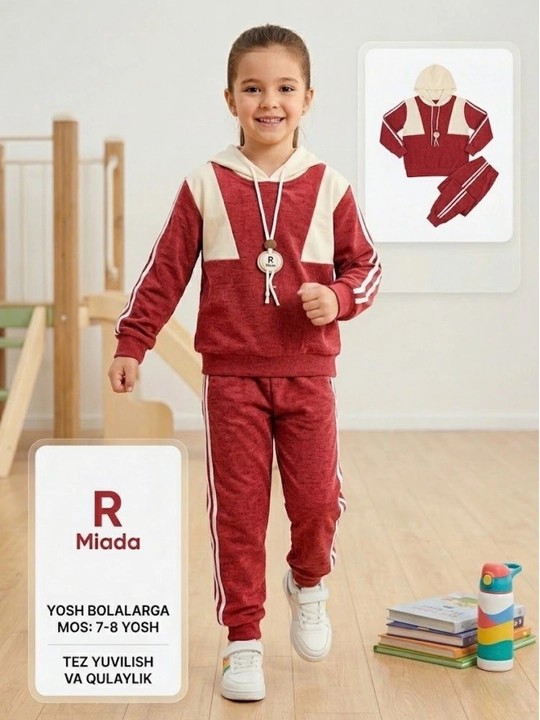 Детский спортивный костюм, для мальчика, 7-8 лет, повседневный  - 