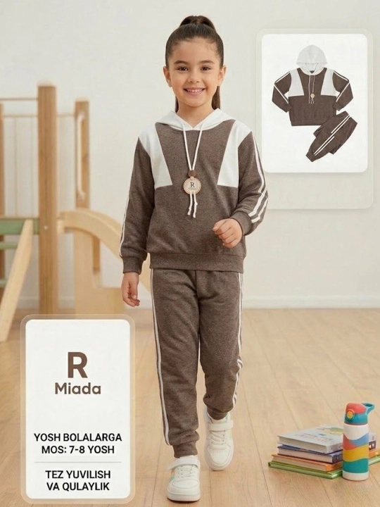 Детский спортивный костюм, для мальчика, 7-8 лет, повседневный  - 