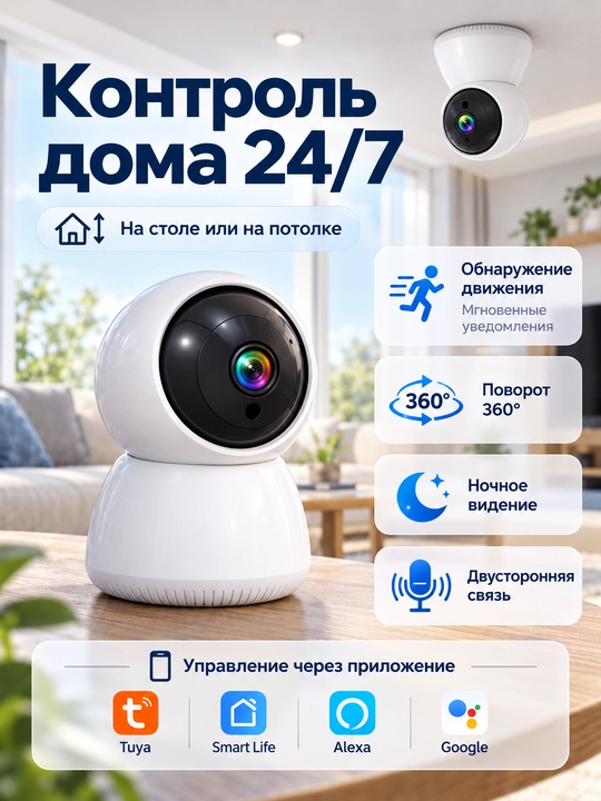1080P aqlli Wi-Fi kuzatuv kamerasi, auto tracking va ikki tomonlama aloqa - 