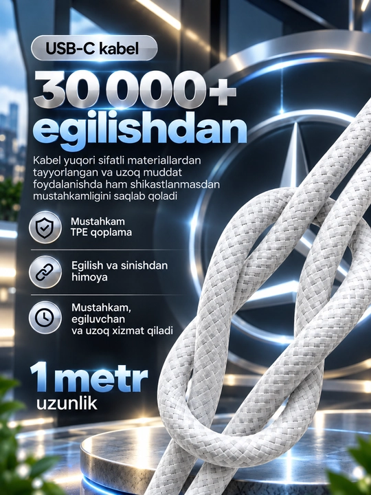 IPhone 15va16 uchun 20W quvvatlash to'plami, type-c dan type-c ga 60W kabel,Bonusga Merkan