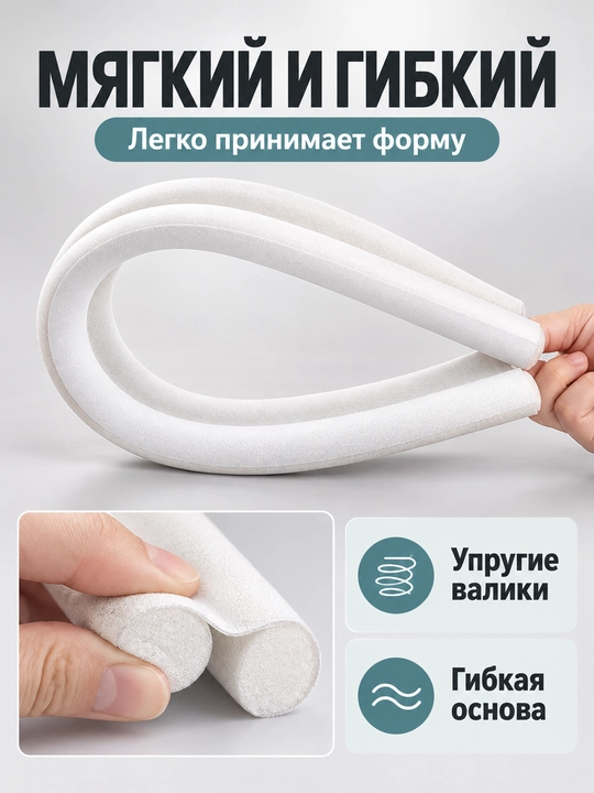 Уплотнитель для низа двери от сквозняков и пыли, односторонний и двусторонний