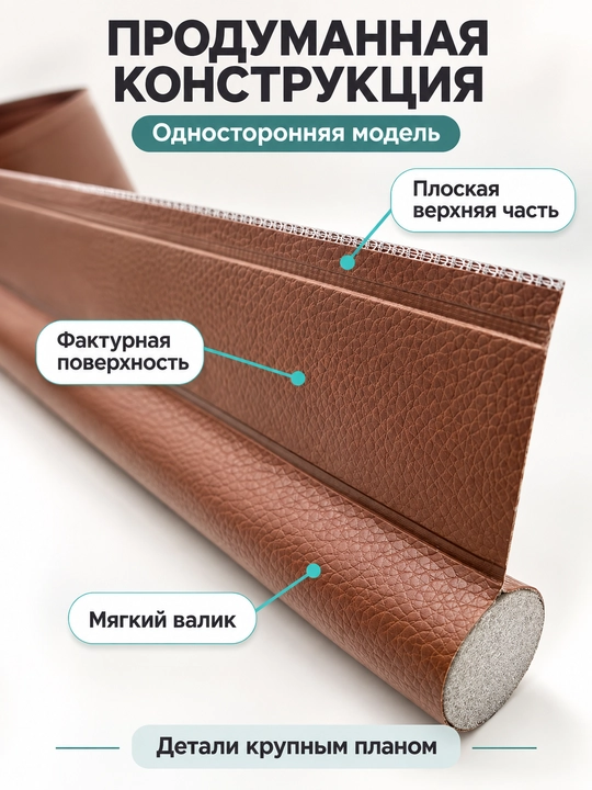 Уплотнитель для низа двери от сквозняков и пыли, односторонний и двусторонний