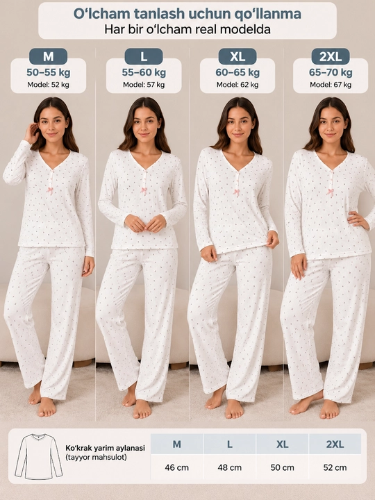 Пижама женская, Турция, хлопок, для дома, M-2XL