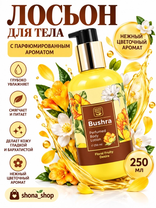 Парфюмерный лосьон для тела "Lamsa, Amani, Bushra", 250 мл - 