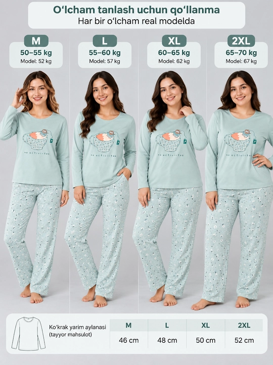 Пижама женская, Турция, хлопок, для дома, M-2XL