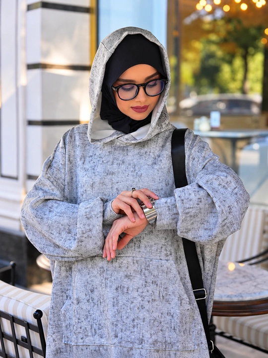 Ko‘ylak hudiy, ayollar ko‘ylagi, kuz qishgi ko‘ylak, qalin oysha, oversize, uzun ko‘ylak