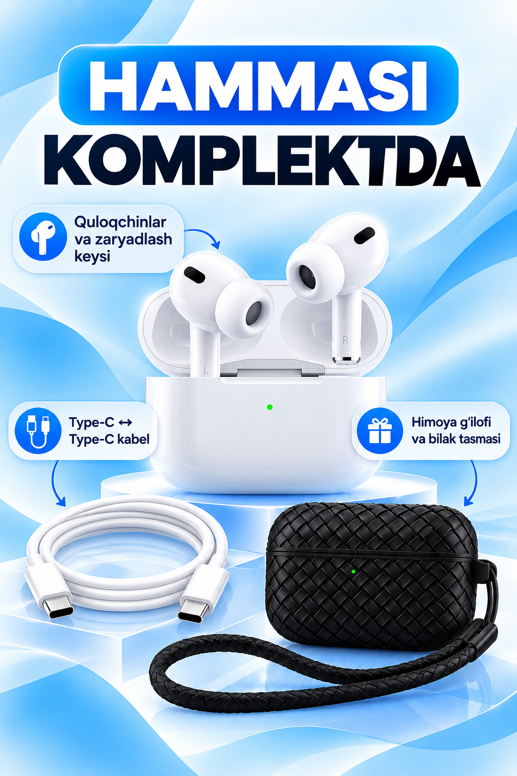 Pods Pro 3 ANC, беспроводные Bluetooth-наушники, сенсорные, для всех типов телефонов