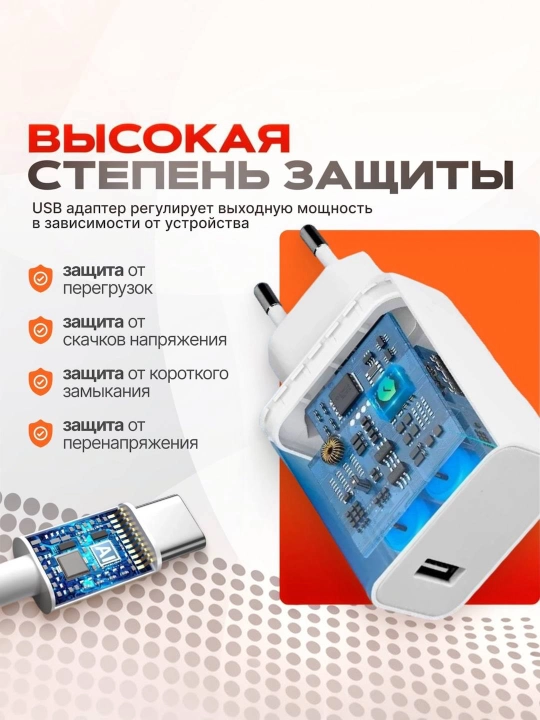 Зарядное устройство для телефона turbo 67W, 120W, 33W Type-C