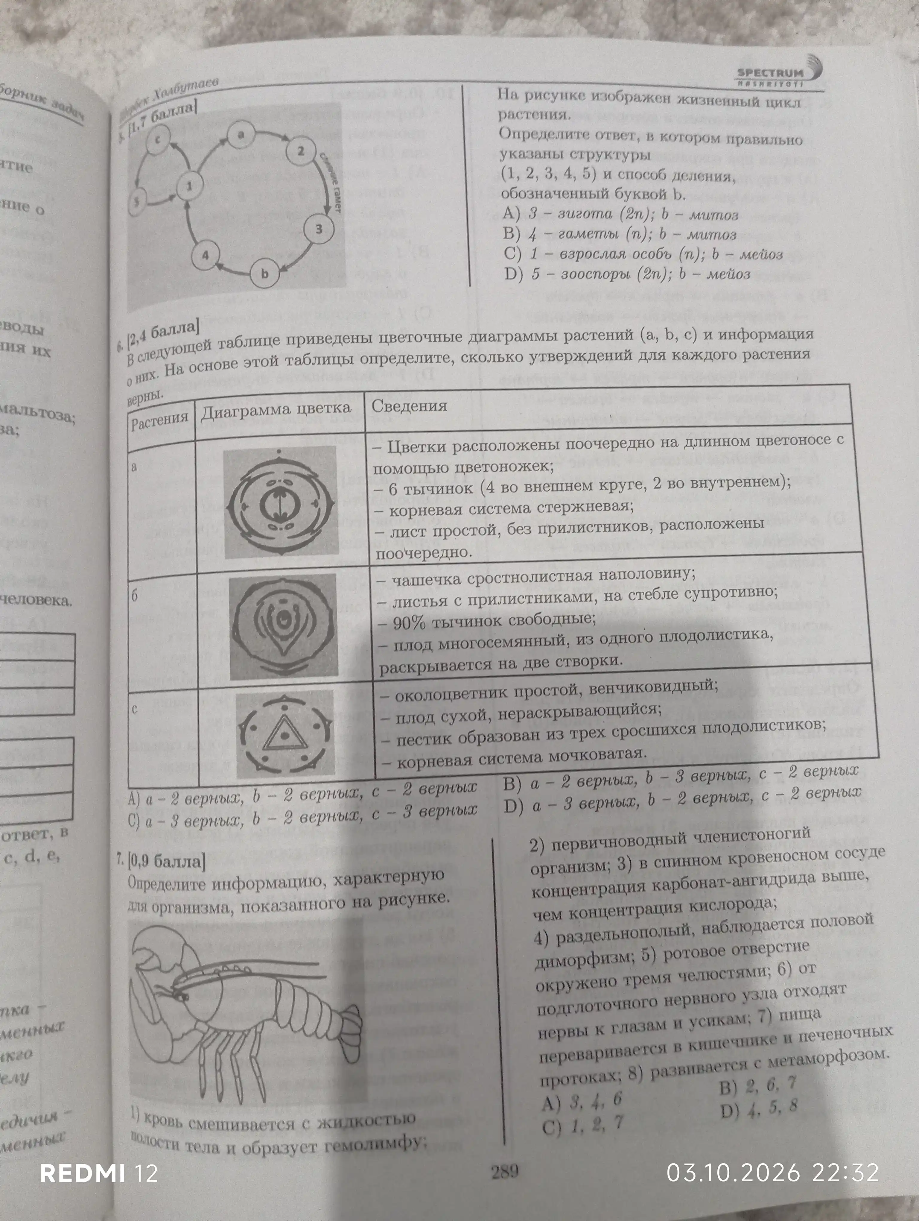 Talant Biologiya — сборник задач — Sherbek Xolbo‘tayev