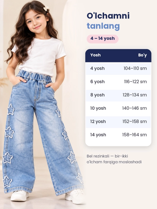 Qizlar jinsi shimi cho'ntakli, keng bichim,maktab kundalikka shimlar qizlarga,bryuk