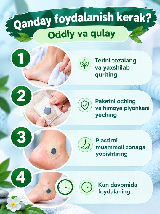 Genton Pin - tovon shporasiga qarshi tovon plastiri, tovon yoriqlariga qarshi plastir