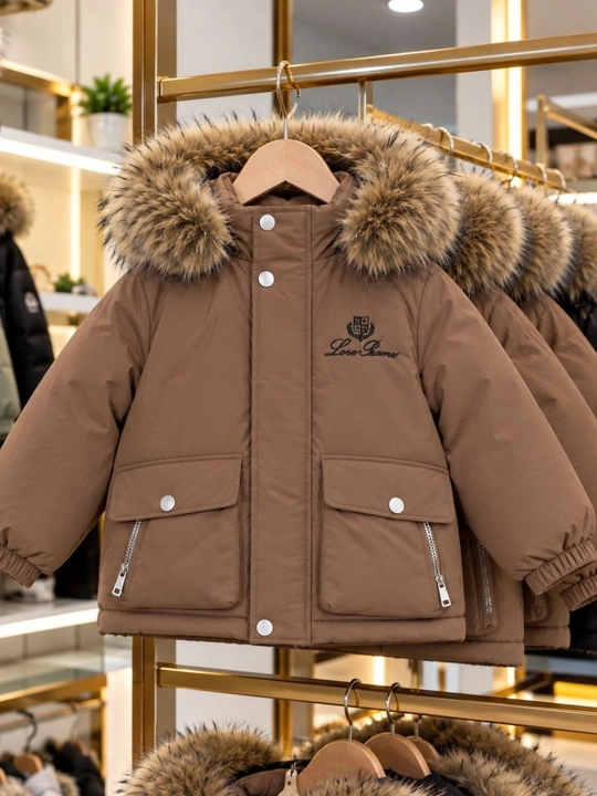 Зимняя куртка для мальчика 3–8 лет, детская тёплая куртка с меховым капюшоном, утеплённая