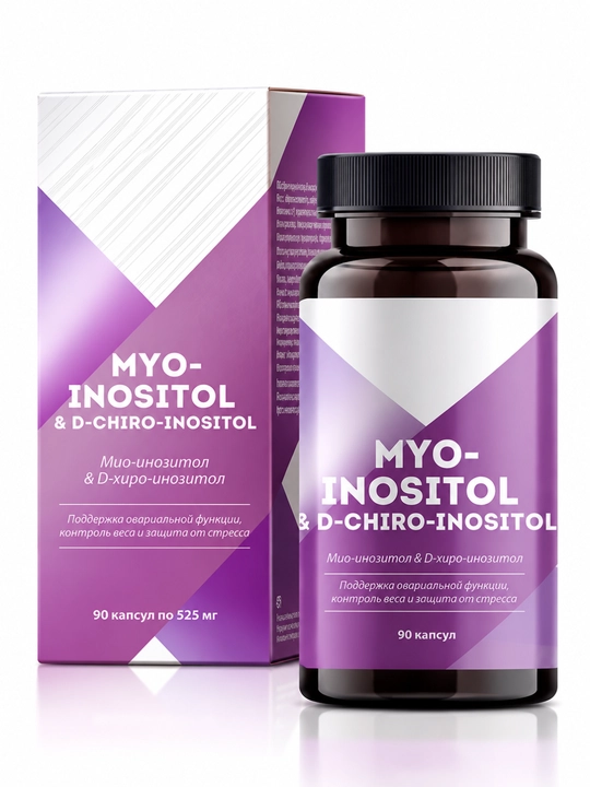 Mio-Inozitol, ozish va homiladorlik va klimaks uchun inotizol, 525 mg 90 ta kapsula