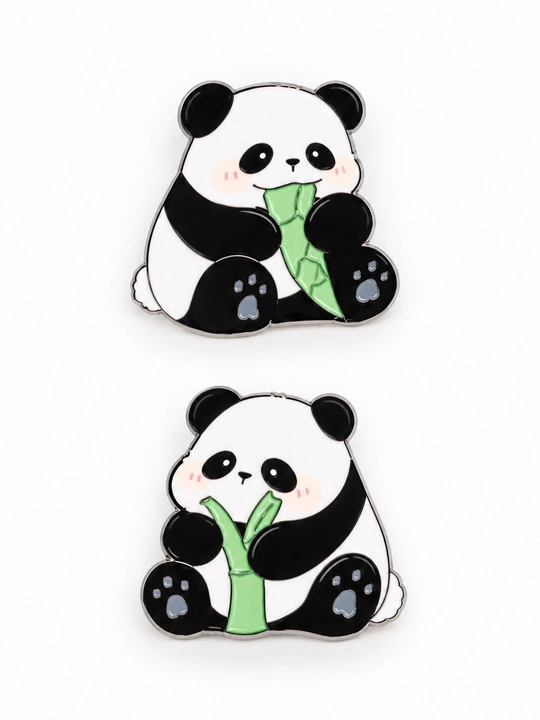 Panda nishonchalari to‘plami 2 dona, ignali dekorativ nishonlar