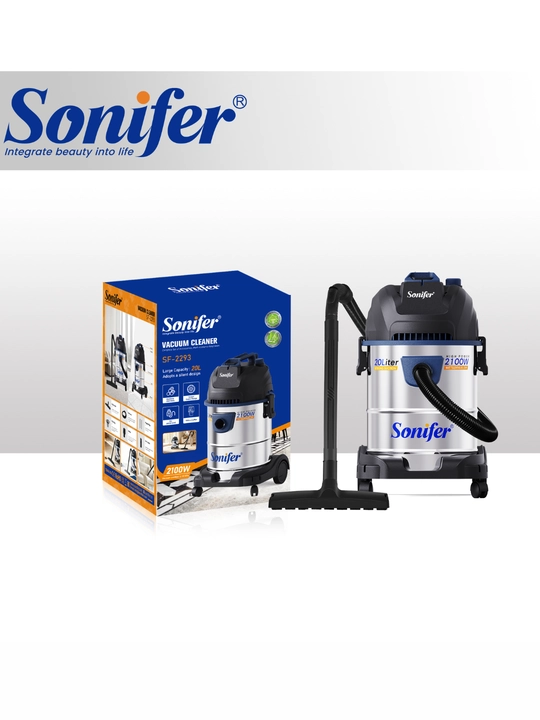 Пылесос Sonifer SF-2293, 2100 Вт, 20 л, нержавеющая сталь