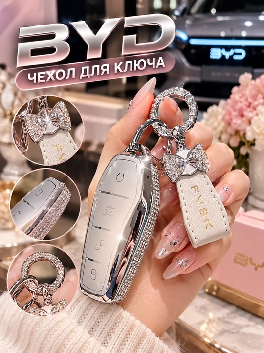 Защитный чехол для ключа BYD — стильный кейс для автоключа - 