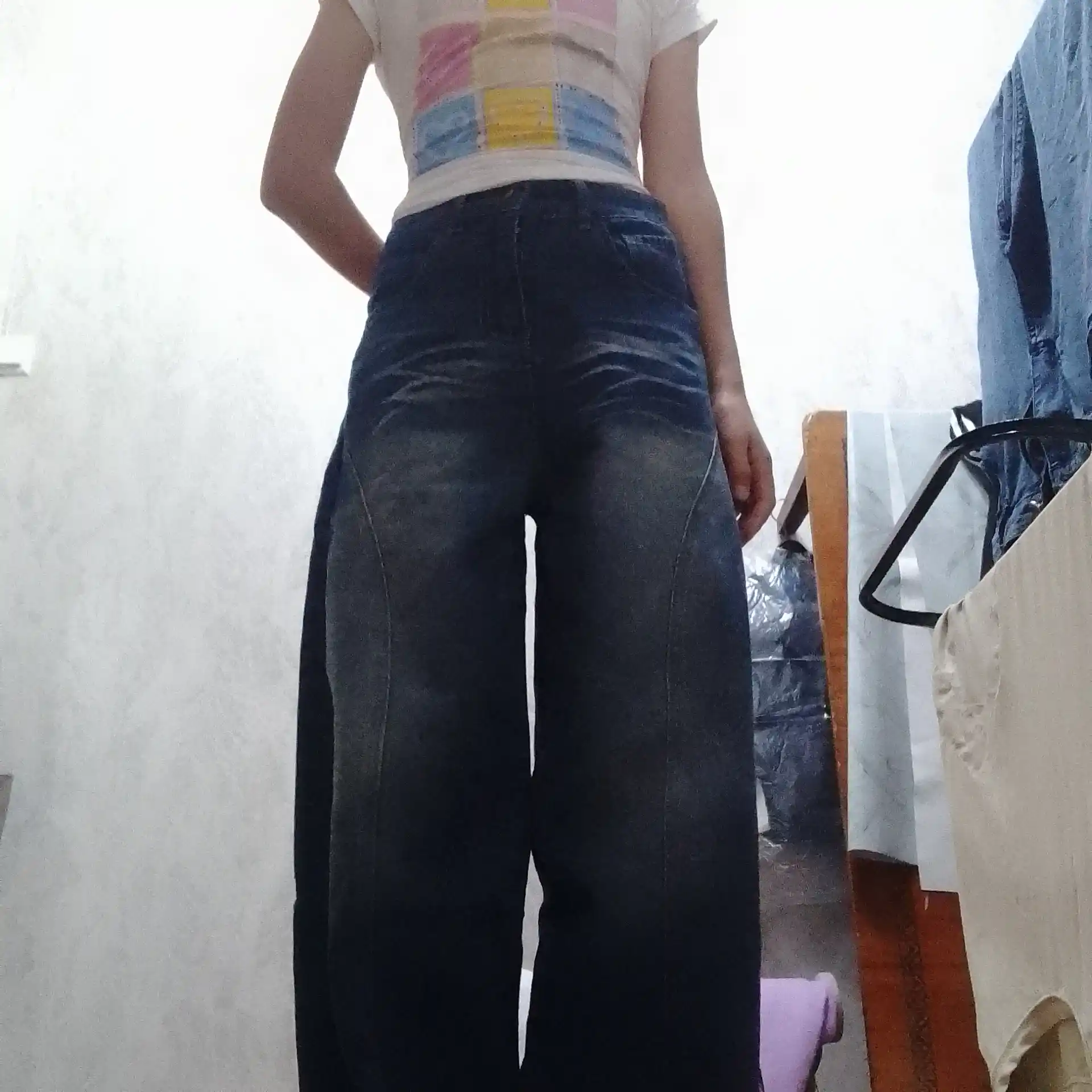 Ayollar uchun keng jinsi shim, baggy, oversayz, to‘g‘ri keng bichim, SK8, Y2K