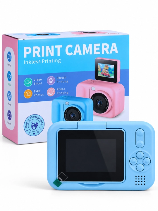 Bolalar uchun fotoapparat oq qora surat chop etadigan kamera, surat va video olish uchun