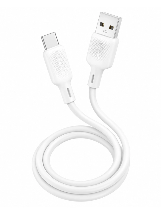 Кабель BOROFONE BX111 Lightning для зарядки телефона 2.4A белый 1 м
