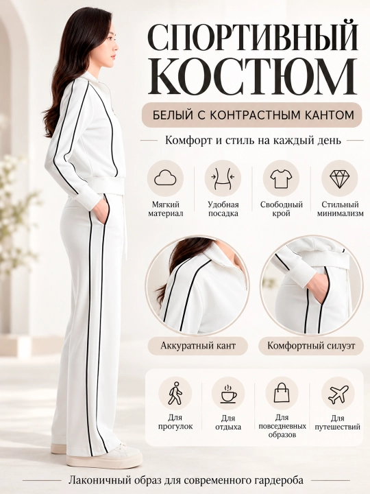 Ayollar ikki qismli sport kostyumi, bahor-kuz, K-POP, sportivka, paxta, XB - 