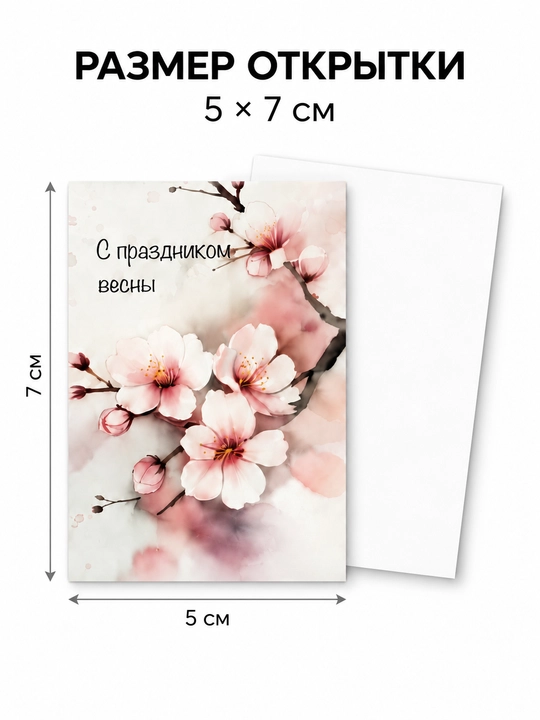 8-mart uchun otkritkalar 5×7 sm, 5 dona, sovg‘a uchun mini-otkritkalar, dizayn tanlovi