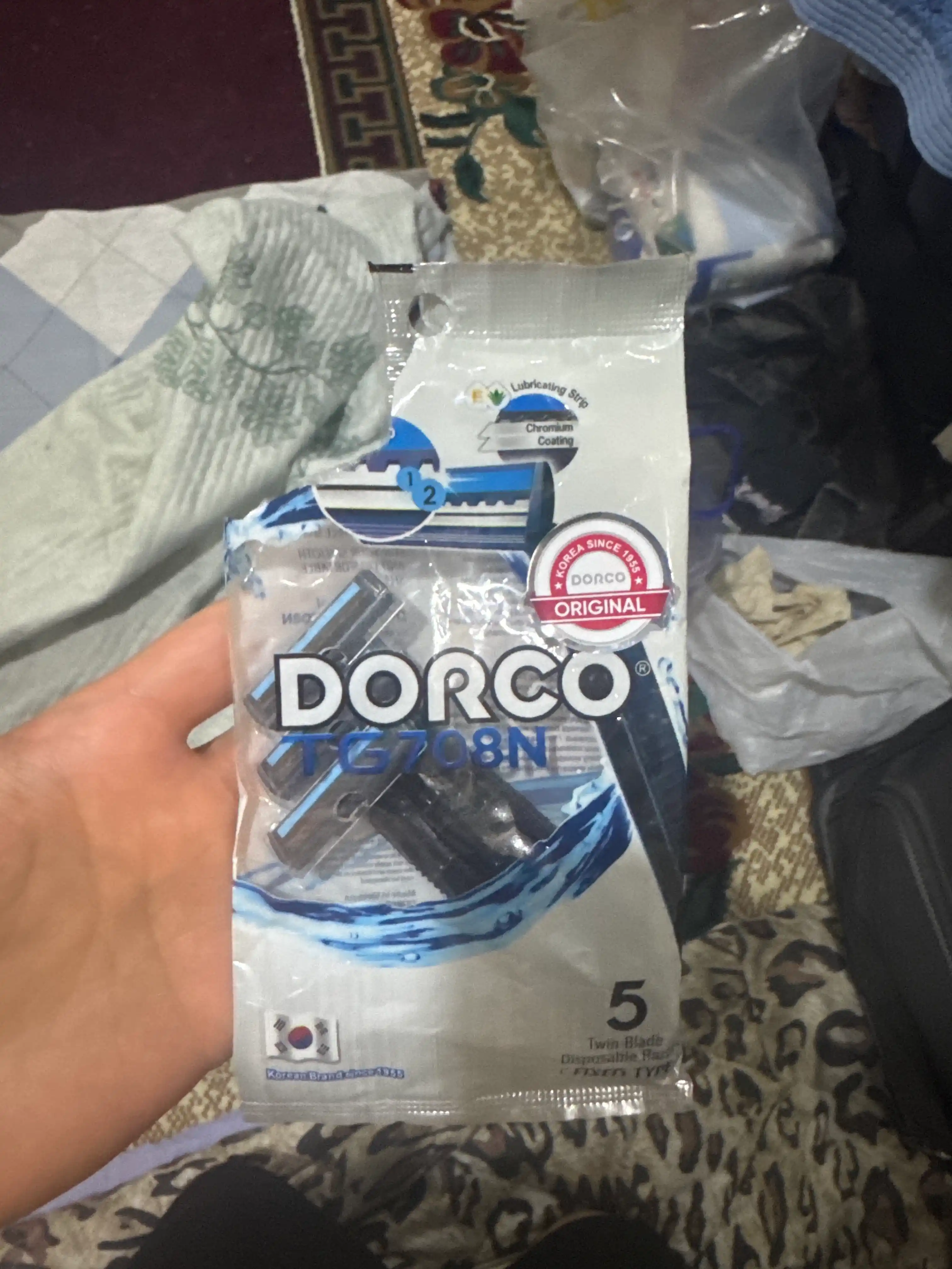 Бритва одноразовая DORCO TD 708, в мягкой упаковке, 5 шт