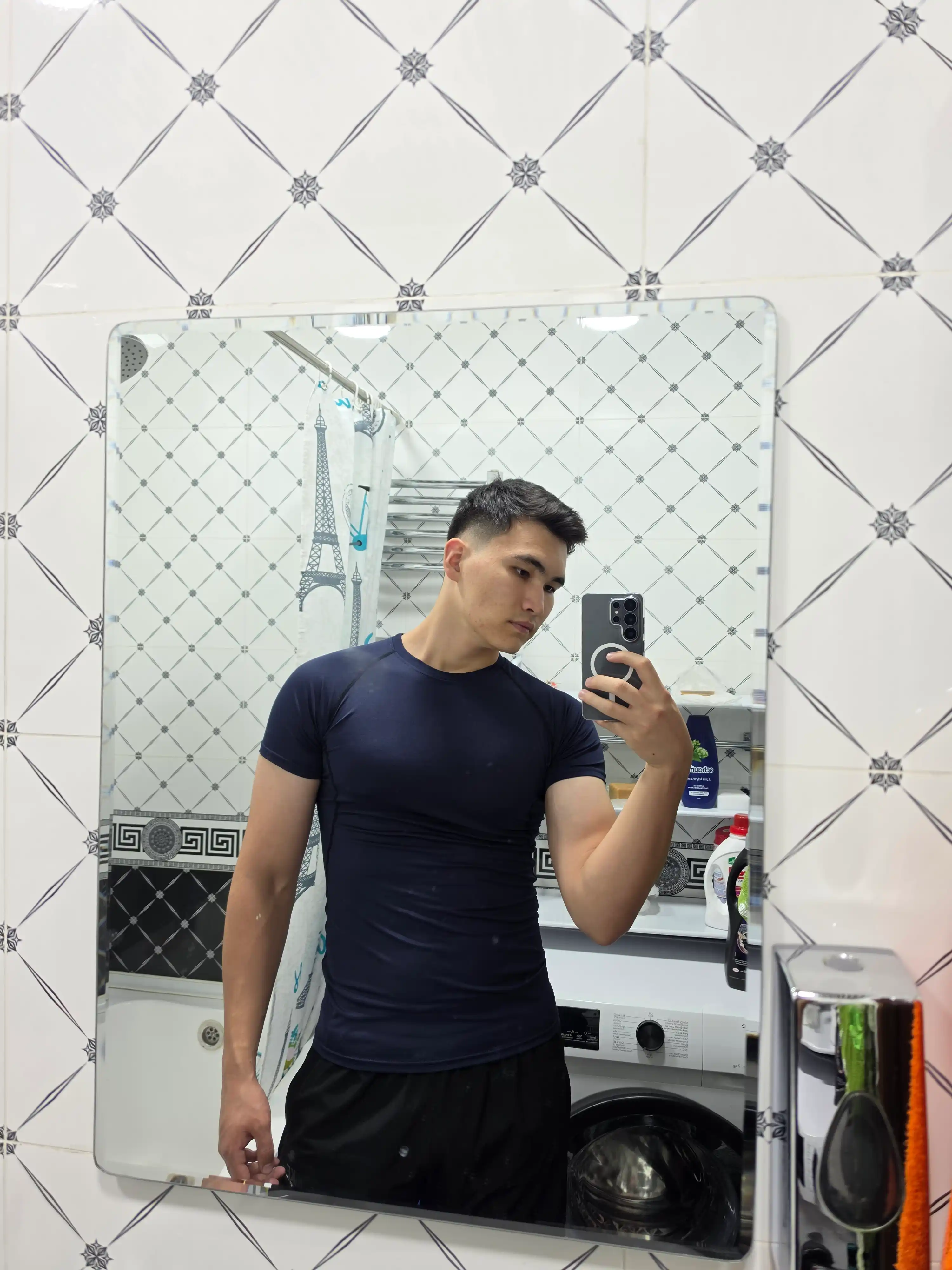 Kompression futbolka, sport uchun rashgard, erkaklar, fitness uchun