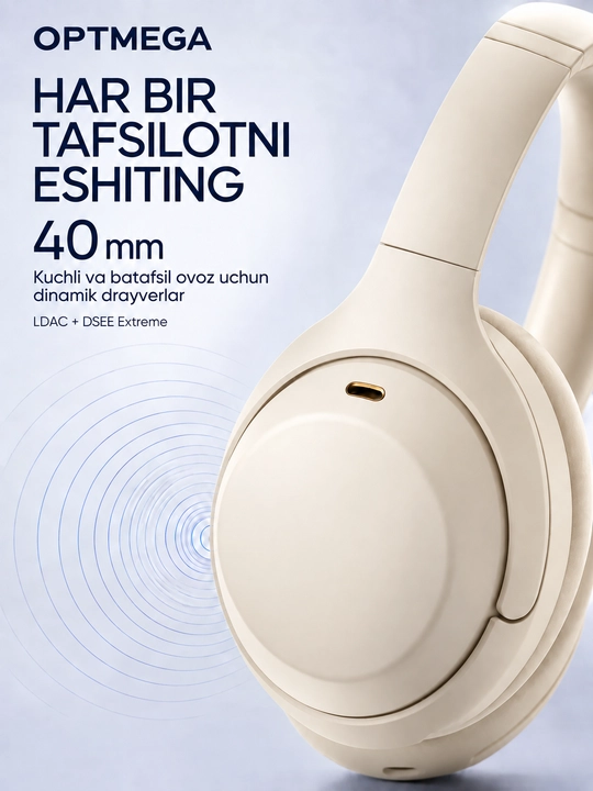 Simsiz quloqchin Bluetooth – to‘liq o‘lcham, mikrofonli, SD karta va radio C2235