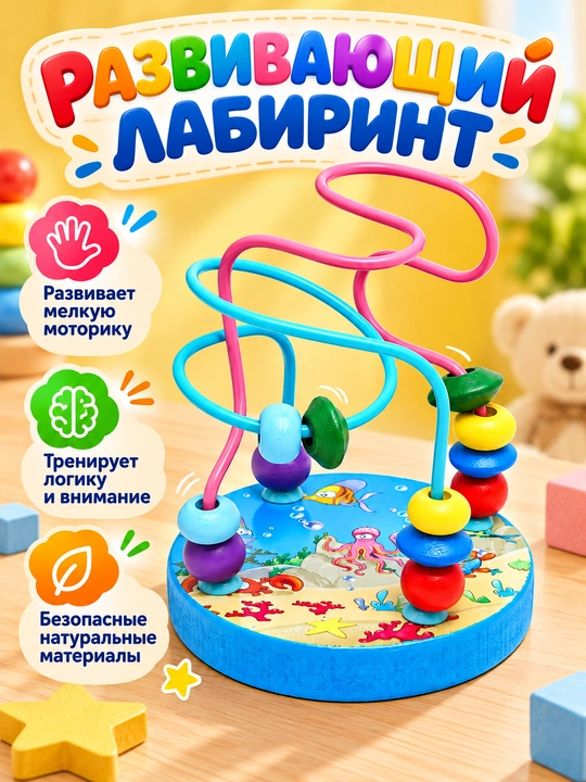 Детские деревянные головоломки Монтессори, 15 видов