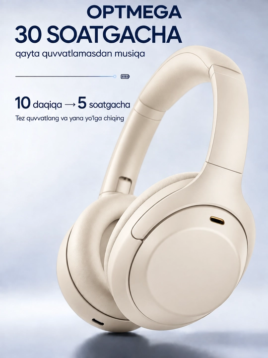 Simsiz quloqchin Bluetooth – to‘liq o‘lcham, mikrofonli, SD karta va radio C2235
