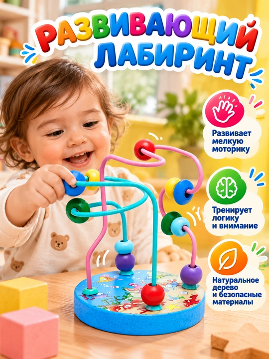 Детские деревянные головоломки Монтессори, 15 видов