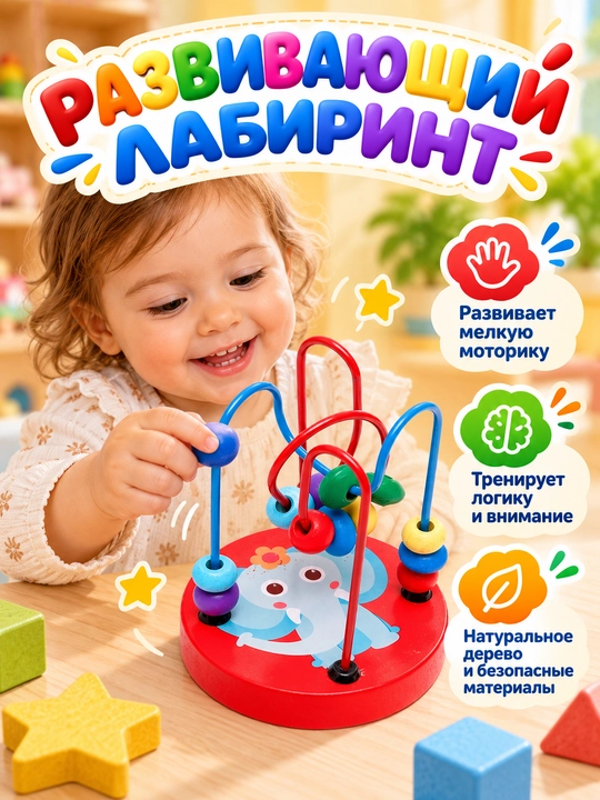 Детские деревянные головоломки Монтессори, 15 видов