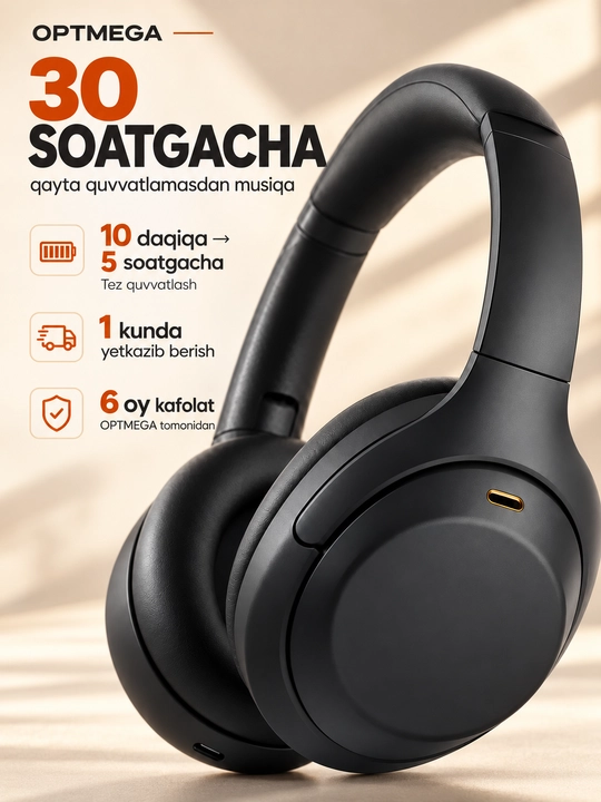 Simsiz quloqchin Bluetooth – to‘liq o‘lcham, mikrofonli, SD karta va radio C2235