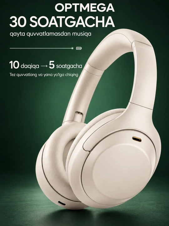 Simsiz quloqchin Bluetooth – to‘liq o‘lcham, mikrofonli, SD karta va radio C2235