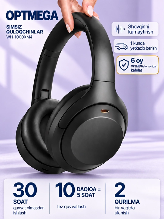 Simsiz quloqchin Bluetooth – to‘liq o‘lcham, mikrofonli, SD karta va radio C2235