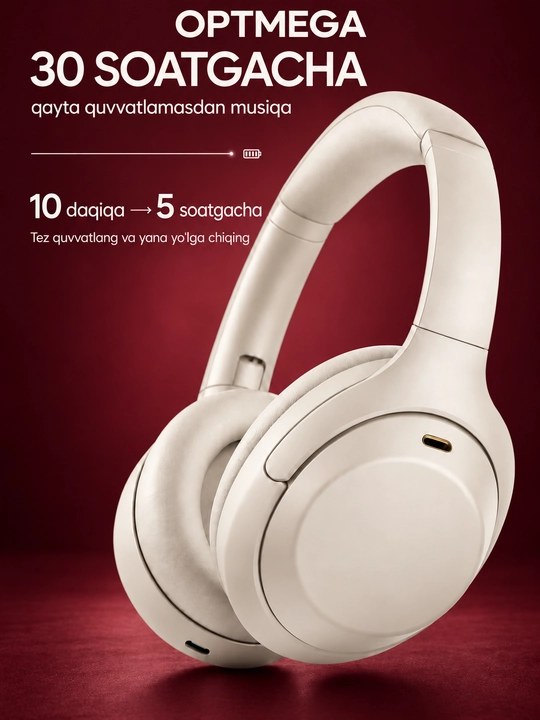 Simsiz quloqchin Bluetooth – to‘liq o‘lcham, mikrofonli, SD karta va radio C2235