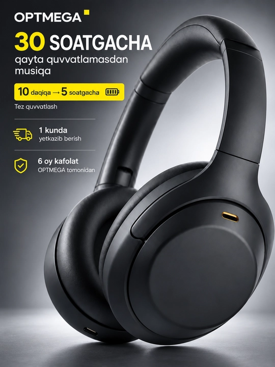 Simsiz quloqchin Bluetooth – to‘liq o‘lcham, mikrofonli, SD karta va radio C2235