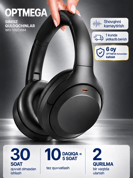 Simsiz quloqchin Bluetooth – to‘liq o‘lcham, mikrofonli, SD karta va radio C2235
