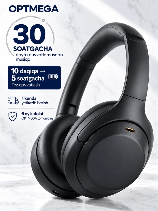 Simsiz quloqchin Bluetooth – to‘liq o‘lcham, mikrofonli, SD karta va radio C2235