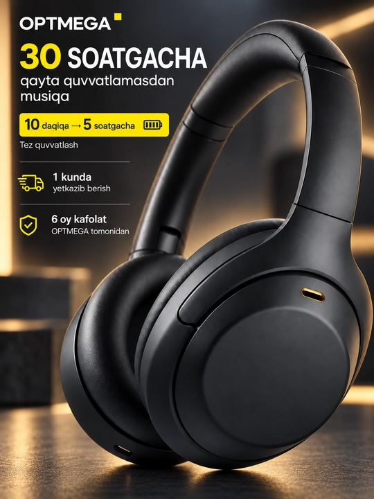 Simsiz quloqchin Bluetooth – to‘liq o‘lcham, mikrofonli, SD karta va radio C2235