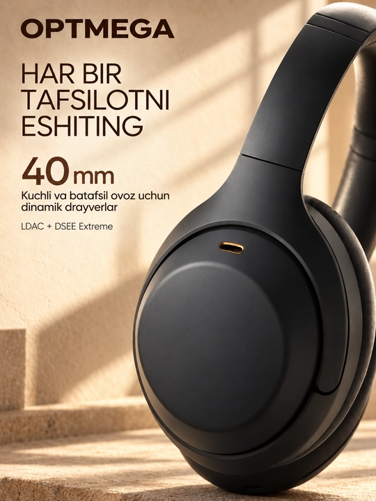 Simsiz quloqchin Bluetooth – to‘liq o‘lcham, mikrofonli, SD karta va radio C2235