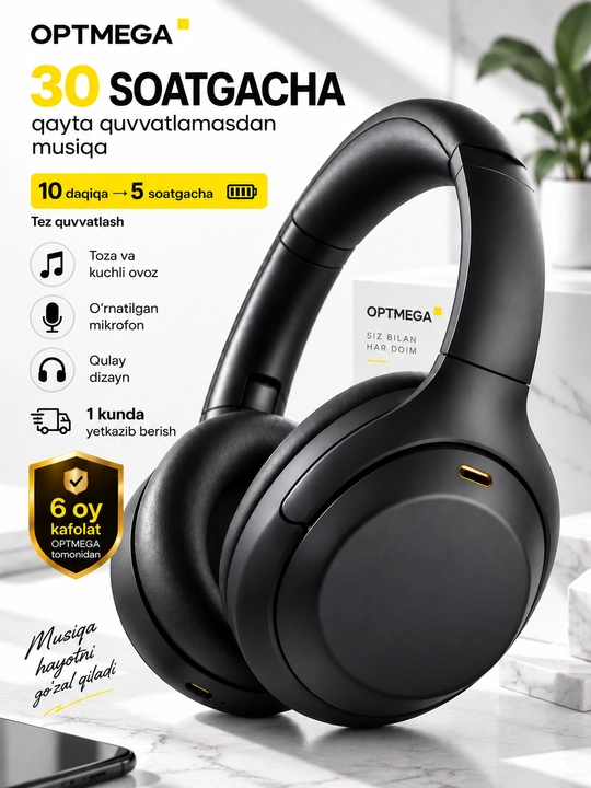 Simsiz quloqchin Bluetooth – to‘liq o‘lcham, mikrofonli, SD karta va radio C2235
