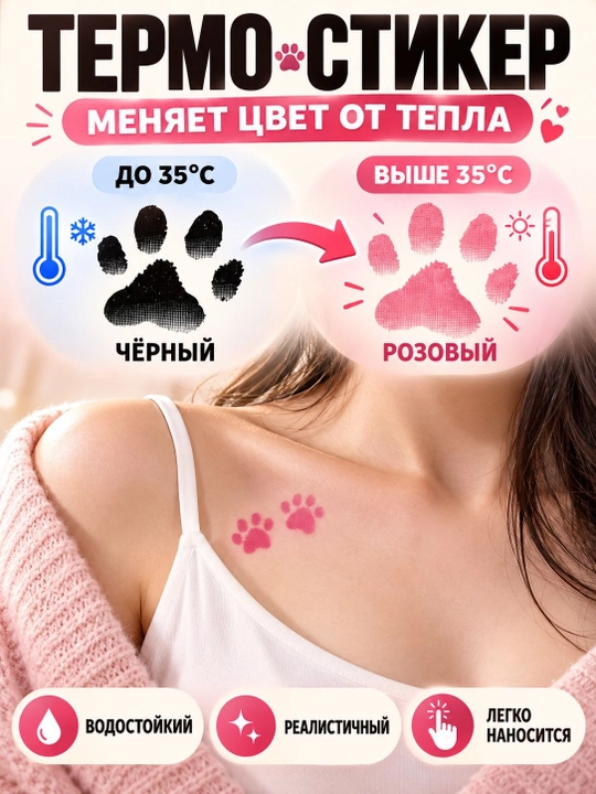 Tatu stikerlar Mushuk panjalari rangi o‘zgaradi 2list