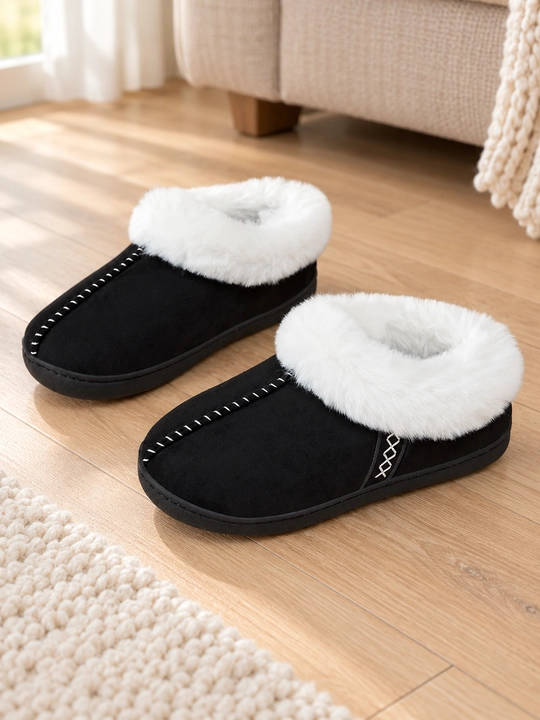 DISHER CozyStep ayollar qishki uy tapochkalari, yumshoq astarli, ayollar shippaklari
