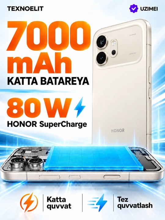 Honor 600 5G Smartfoni, 512 GB, AMOLED 120Hz, Snapdragon 7 Gen 4, +Smart watch