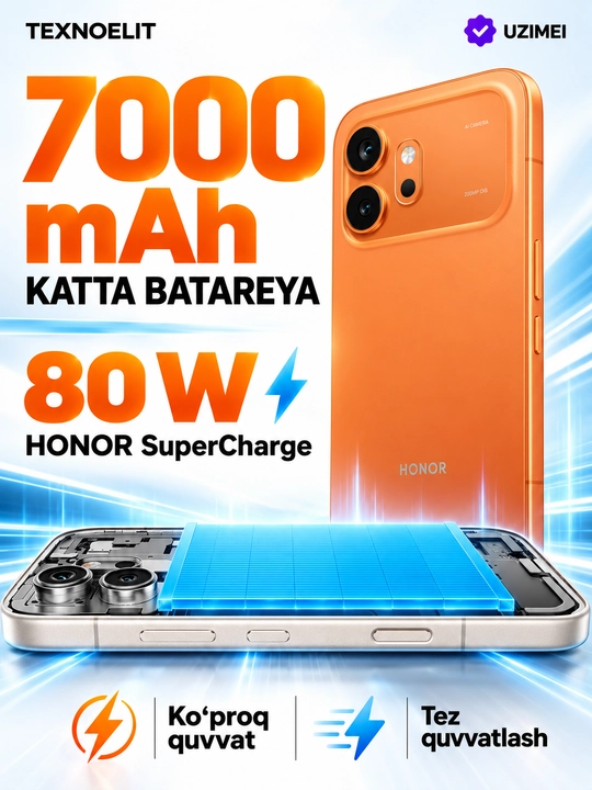 Honor 600 5G Smartfoni, 512 GB, AMOLED 120Hz, Snapdragon 7 Gen 4, +Smart watch